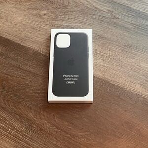 iPhone 12 mini  black leather case brand new